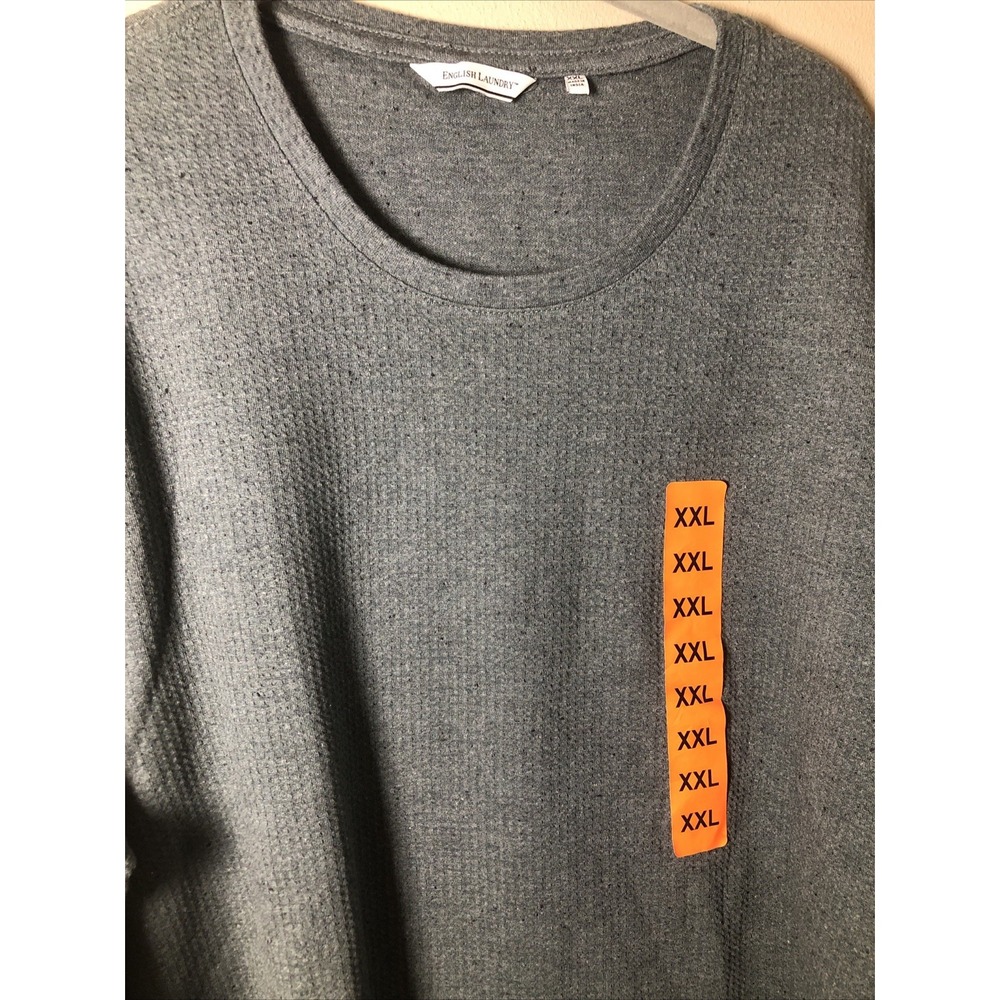 NEW English Laundry Mens XXL Long Sleeve Heathered Crewneck Thermal Shirt